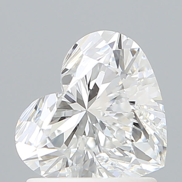 1.28 Carat Heart Shaped, Ideal Cut, E Color, VVS2 Clarity, IGI Certified Lab Grown Diamond
