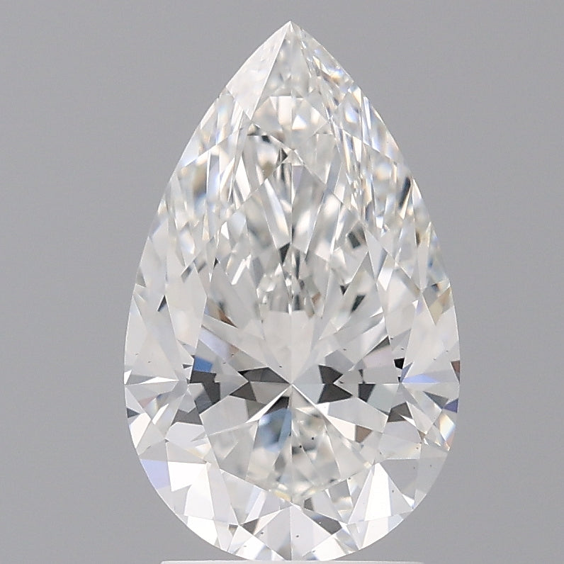 2.58 Carat Pear Shaped, Ideal Cut, E Color, VS2 Clarity, IGI Certified Lab Grown Diamond