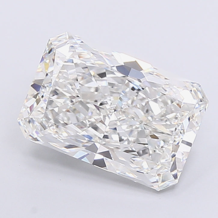 7.08 Carat Radiant Shaped, Very Good Cut, F Color, VVS2 Clarity, IGI Certified Lab Grown Diamond