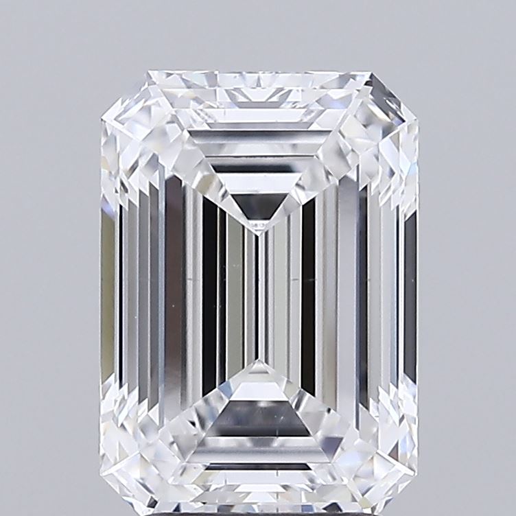 3.07 Carat Emerald Shaped, Ideal Cut, D Color, VS1 Clarity, IGI Certified Lab Grown Diamond