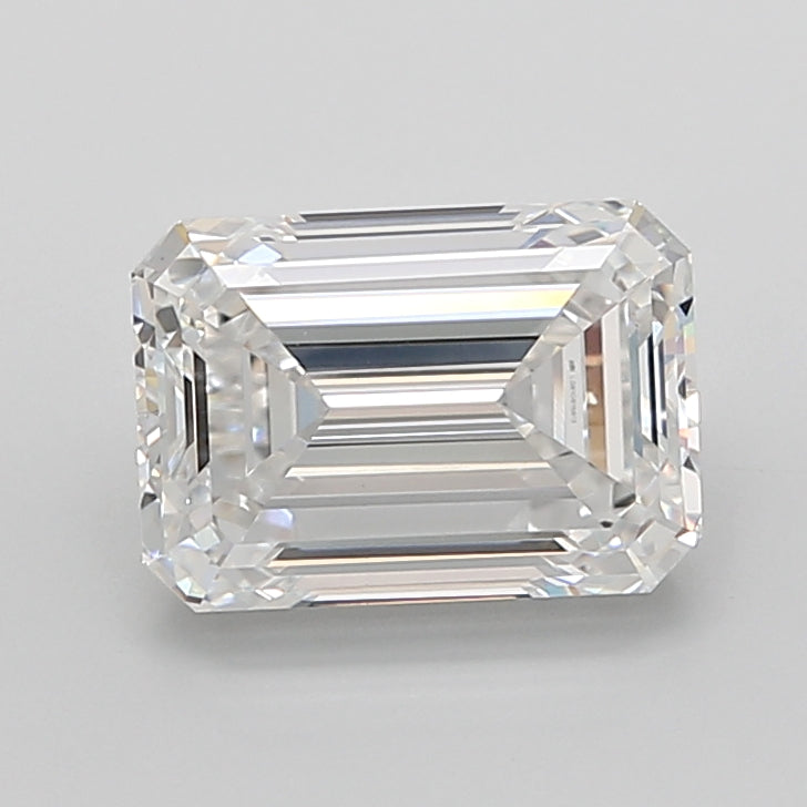5.03 Carat Emerald Shaped, Ideal Cut, E Color, VVS2 Clarity, IGI Certified Lab Grown Diamond