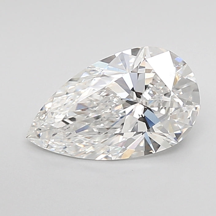 1.53 Carat Pear Shaped, Excellent Cut, D Color, VVS1 Clarity, IGI Certified Lab Grown Diamond