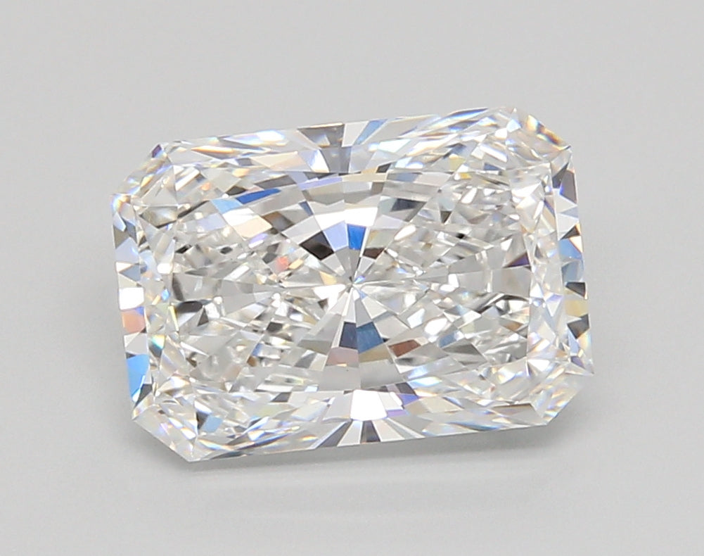 3.57 Carat Radiant Shaped, Ideal Cut, D Color, VVS2 Clarity, IGI Certified Lab Grown Diamond