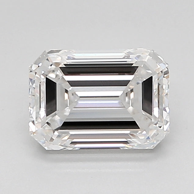 1.57 Carat Emerald Shaped, Ideal Cut, E Color, VVS2 Clarity, IGI Certified Lab Grown Diamond