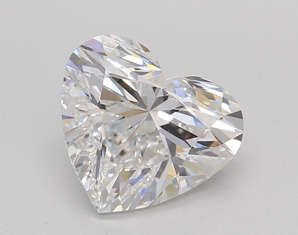 3.02 Carat Heart Shaped, Ideal Cut, D Color, VVS2 Clarity, IGI Certified Lab Grown Diamond
