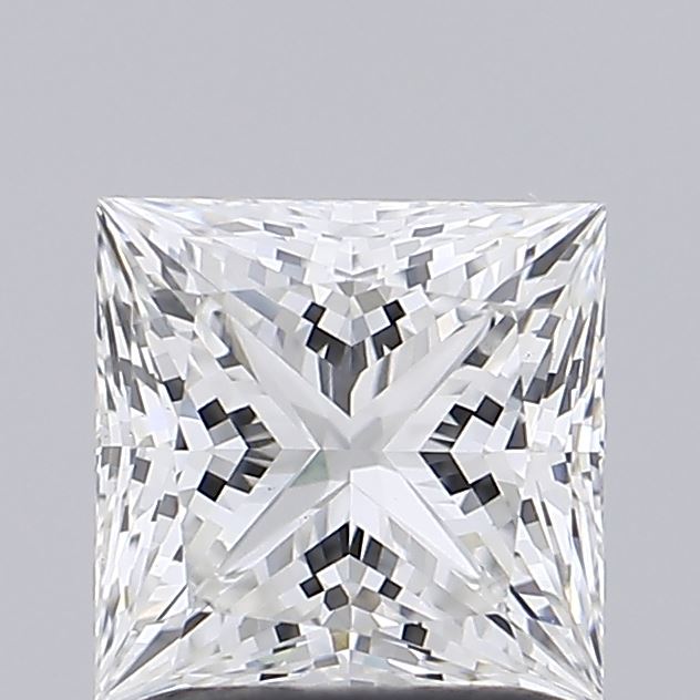 1.59 Carat Princess Shaped, Ideal Cut, F Color, VVS2 Clarity, IGI Certified Lab Grown Diamond
