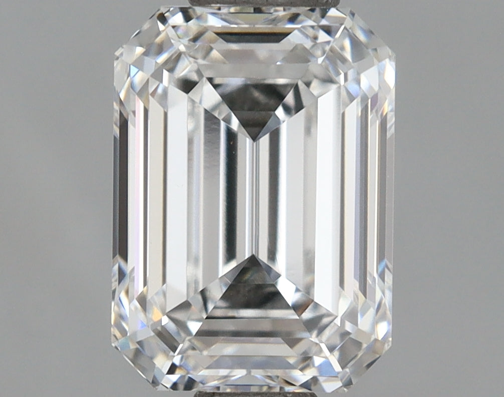 1.59 Carat Emerald Shaped, Ideal Cut, D Color, VVS1 Clarity, IGI Certified Lab Grown Diamond