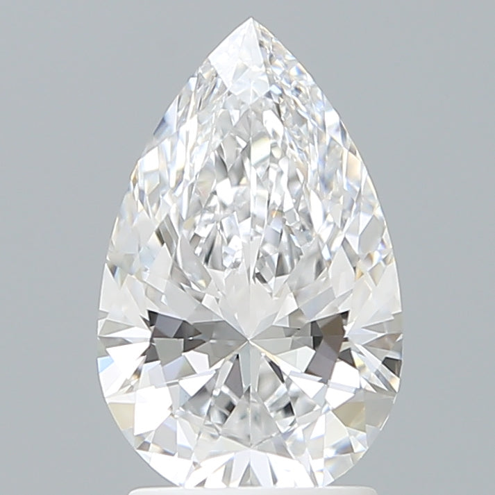2.10 Carat Pear Shaped, Ideal Cut, D Color, VVS2 Clarity, IGI Certified Lab Grown Diamond