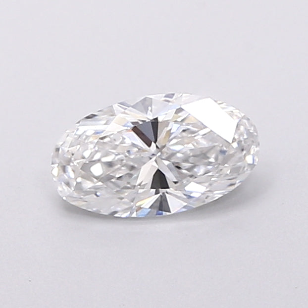 0.60 Carat Oval Shaped, Very Good Cut, D Color, VVS2 Clarity, IGI Certified Lab Grown Diamond