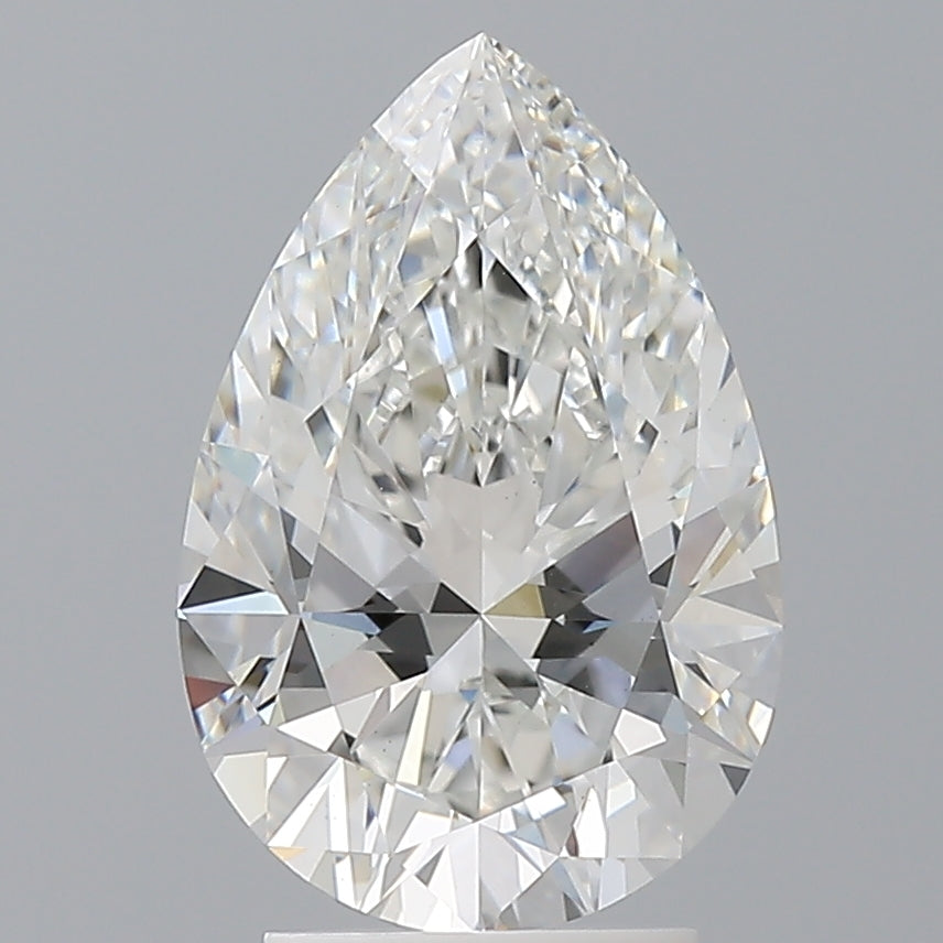 3.10 Carat Pear Shaped, Ideal Cut, F Color, VVS2 Clarity, IGI Certified Lab Grown Diamond
