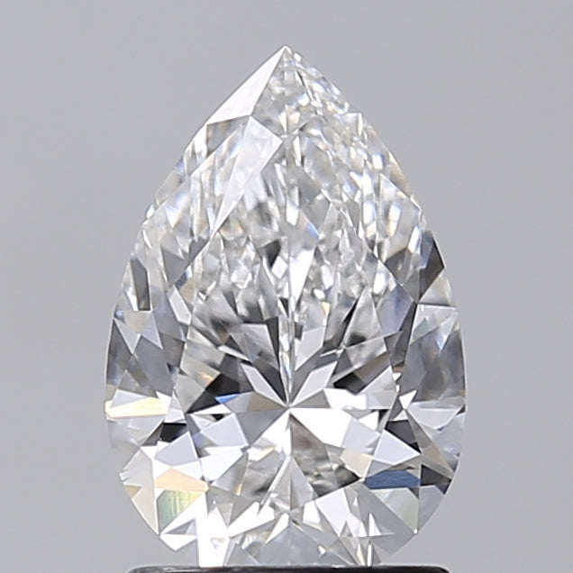 1.50 Carat Pear Shaped, Very Good Cut, E Color, VVS2 Clarity, IGI Certified Lab Grown Diamond