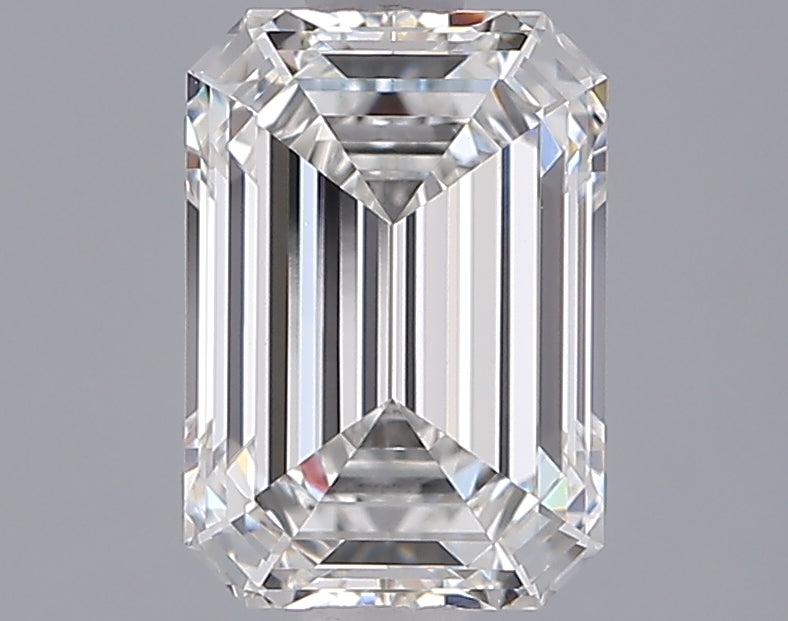 2.05 Carat Emerald Shaped, Ideal Cut, E Color, VVS2 Clarity, IGI Certified Lab Grown Diamond