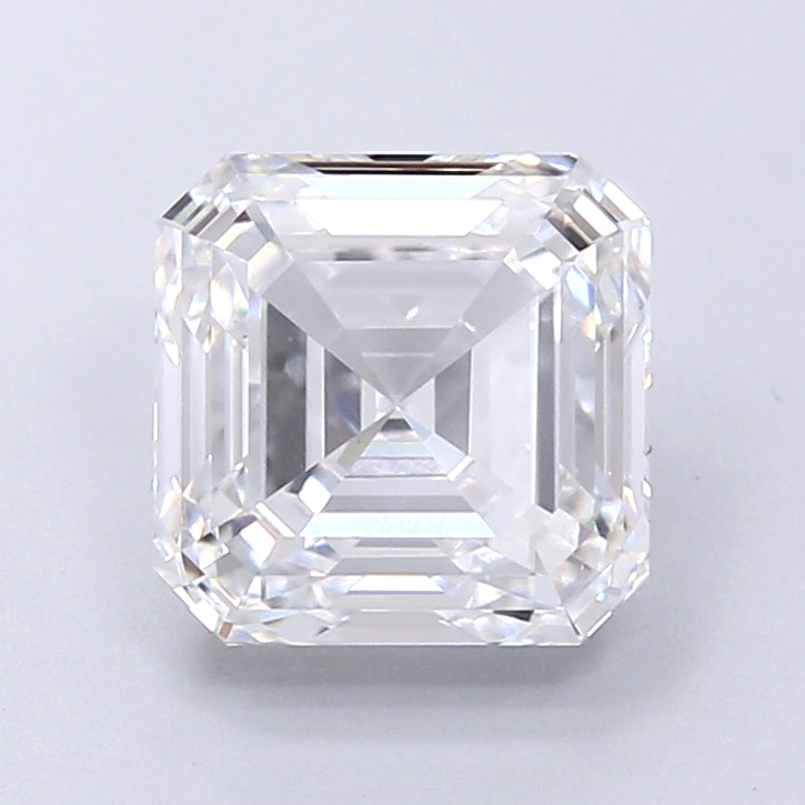 2.87 Carat Asscher Shaped, Very Good Cut, D Color, VS1 Clarity, IGI Certified Lab Grown Diamond