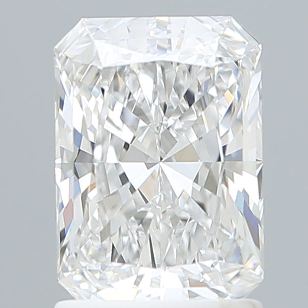 1.59 Carat Radiant Shaped, Ideal Cut, D Color, VVS2 Clarity, IGI Certified Lab Grown Diamond