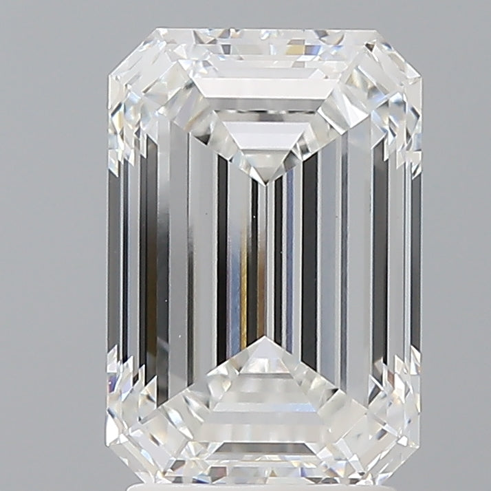 3.10 Carat Emerald Shaped, Ideal Cut, D Color, VVS2 Clarity, IGI Certified Lab Grown Diamond