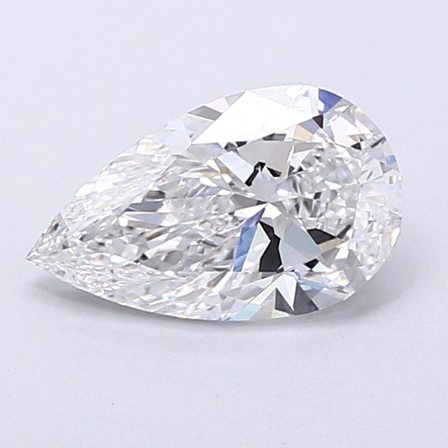 1.43 Carat Pear Shaped, Very Good Cut, D Color, VVS2 Clarity, IGI Certified Lab Grown Diamond