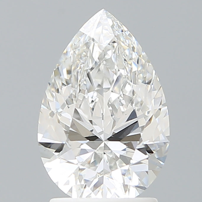 2.11 Carat Pear Shaped, Excellent Cut, E Color, VVS2 Clarity, IGI Certified Lab Grown Diamond