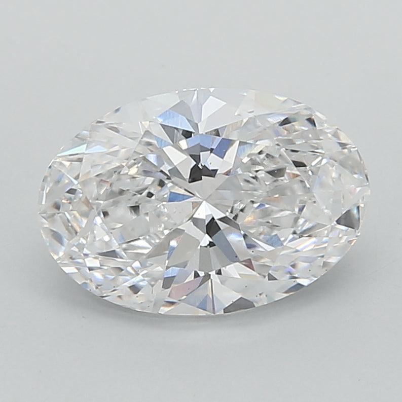 2.00 Carat Oval Shaped, Excellent Cut, D Color, VS1 Clarity, IGI Certified Lab Grown Diamond