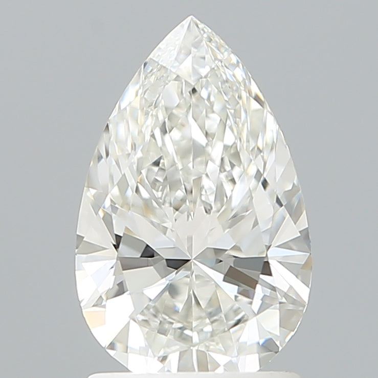 1.54 Carat Pear Shaped, Ideal Cut, F Color, VVS2 Clarity, IGI Certified Lab Grown Diamond