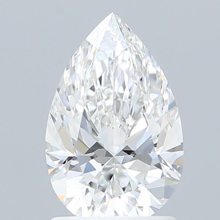 1.50 Carat Pear Shaped, Ideal Cut, E Color, VVS2 Clarity, IGI Certified Lab Grown Diamond