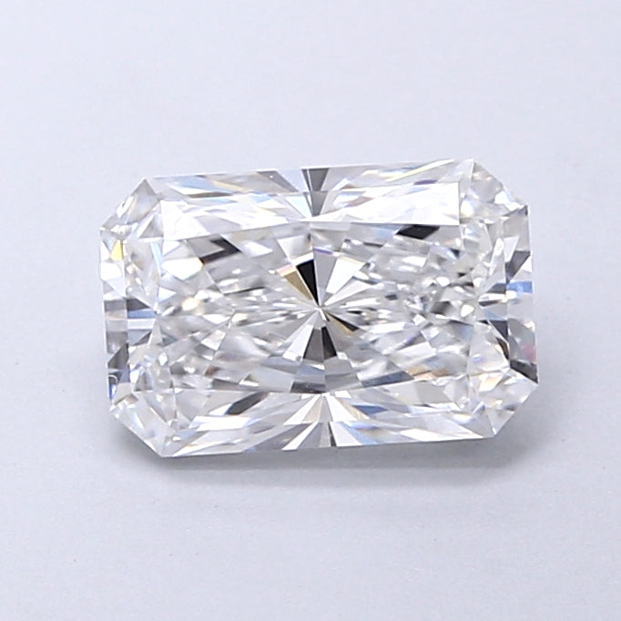 1.12 Carat Radiant Shaped, Very Good Cut, D Color, VVS2 Clarity, IGI Certified Lab Grown Diamond