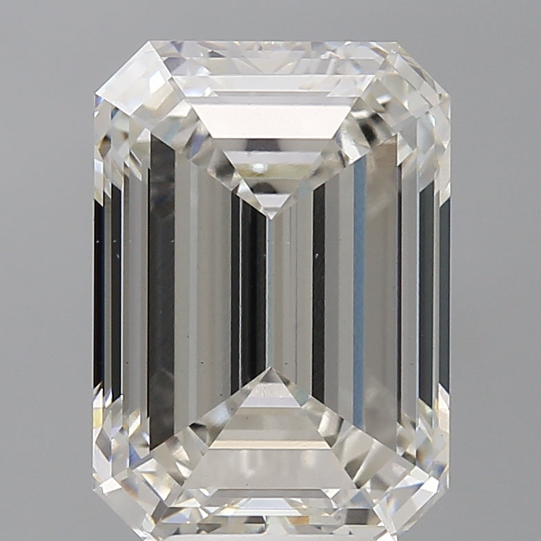 6.94 Carat Emerald Shaped, Ideal Cut, F Color, VS1 Clarity, IGI Certified Lab Grown Diamond