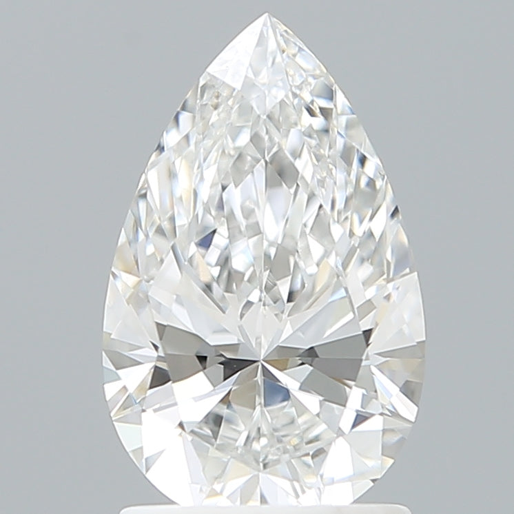 1.59 Carat Pear Shaped, Ideal Cut, E Color, VVS2 Clarity, IGI Certified Lab Grown Diamond