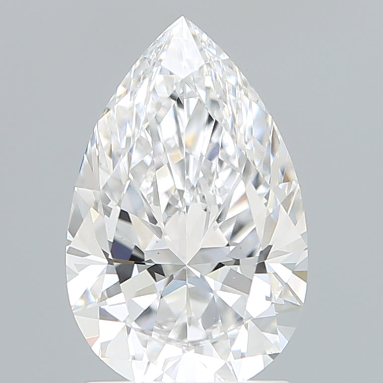 1.84 Carat Pear Shaped, Ideal Cut, E Color, VS1 Clarity, IGI Certified Lab Grown Diamond