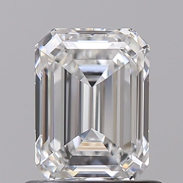 0.91 Carat Emerald Shaped, Ideal Cut, E Color, VVS2 Clarity, IGI Certified Lab Grown Diamond