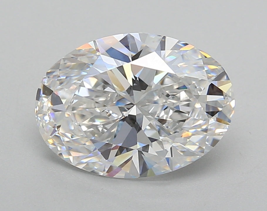 2.55 Carat Oval Shaped, Excellent Cut, D Color, VVS2 Clarity, IGI Certified Lab Grown Diamond
