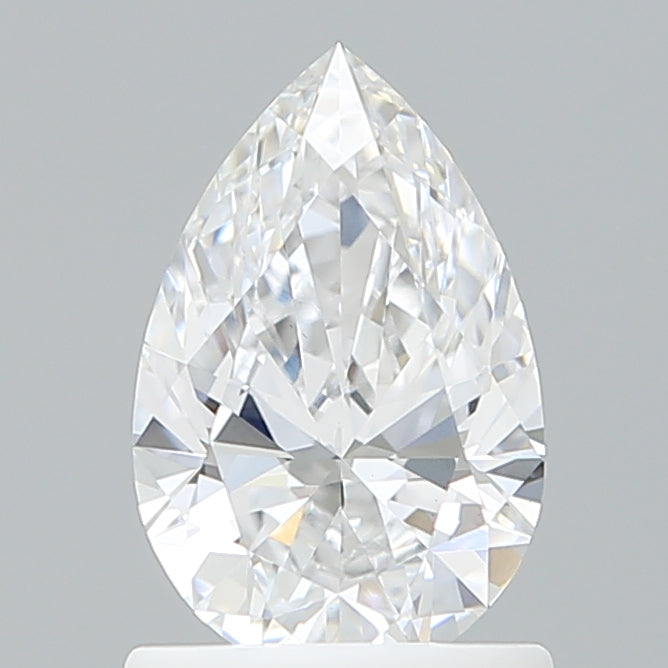 1.03 Carat Pear Shaped, Ideal Cut, D Color, VVS2 Clarity, IGI Certified Lab Grown Diamond