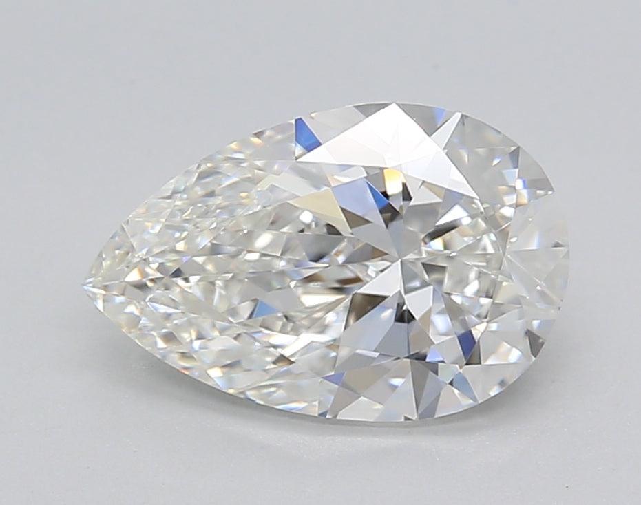 2.00 Carat Pear Shaped, Ideal Cut, F Color, VVS1 Clarity, IGI Certified Lab Grown Diamond
