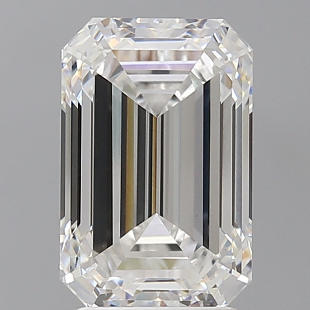 3.57 Carat Emerald Shaped, Ideal Cut, E Color, VVS2 Clarity, IGI Certified Lab Grown Diamond