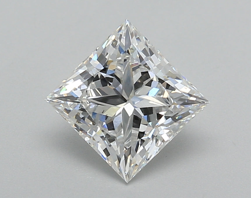 1.52 Carat Princess Shaped, Excellent Cut, E Color, VVS2 Clarity, IGI Certified Lab Grown Diamond