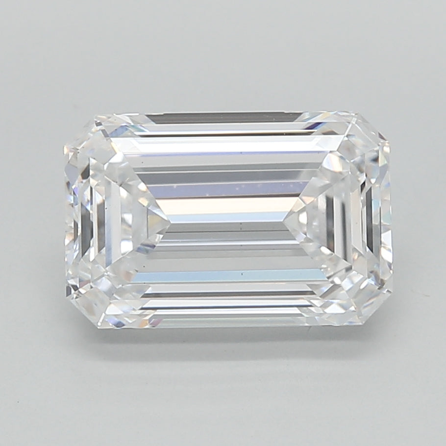 3.02 Carat Emerald Shaped, Very Good Cut, D Color, VS1 Clarity, IGI Certified Lab Grown Diamond