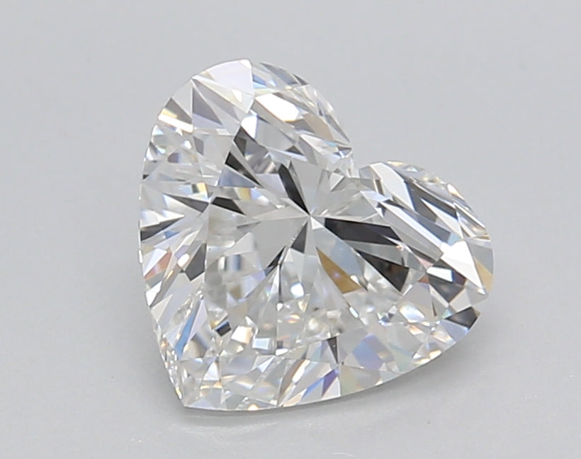 1.51 Carat Heart Shaped, Ideal Cut, E Color, VVS2 Clarity, IGI Certified Lab Grown Diamond