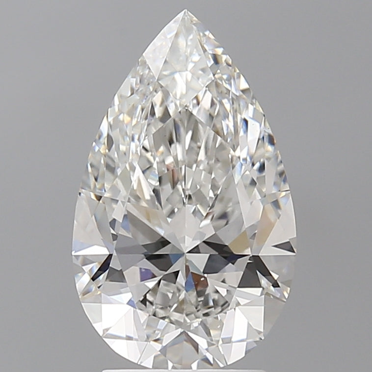 3.06 Carat Pear Shaped, Ideal Cut, F Color, VS2 Clarity, IGI Certified Lab Grown Diamond