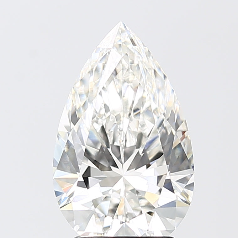 3.10 Carat Pear Shaped, Ideal Cut, F Color, VS1 Clarity, IGI Certified Lab Grown Diamond