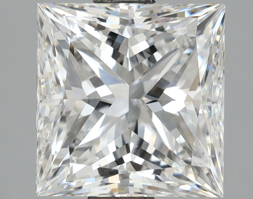 2.50 Carat Princess Shaped, Ideal Cut, D Color, VS1 Clarity, IGI Certified Lab Grown Diamond