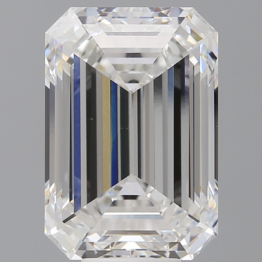 10.59 Carat Emerald Shaped, Ideal Cut, F Color, VVS2 Clarity, IGI Certified Lab Grown Diamond