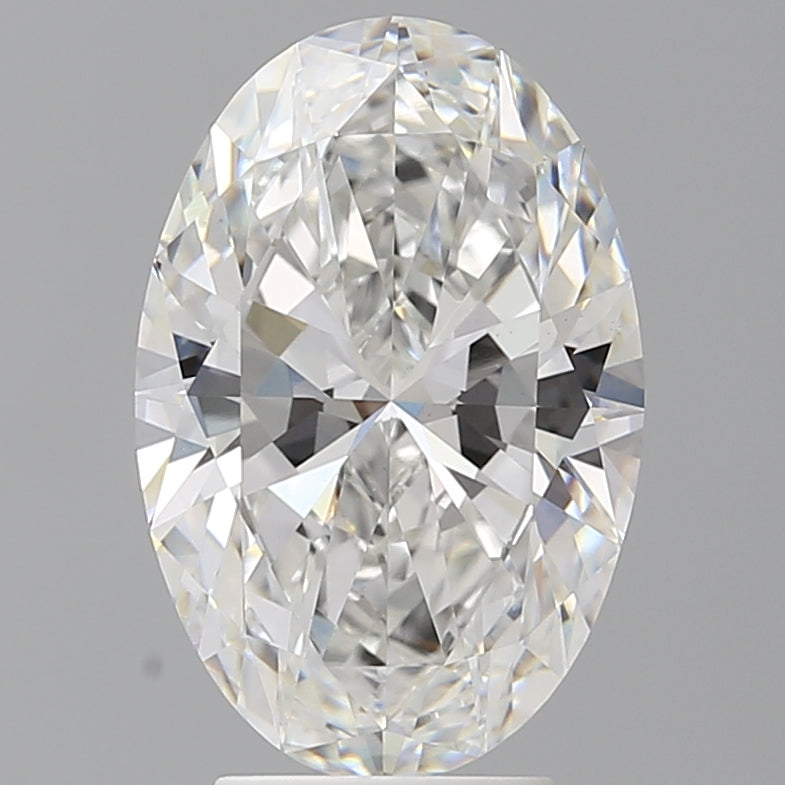 4.09 Carat Oval Shaped, Ideal Cut, F Color, VVS2 Clarity, IGI Certified Lab Grown Diamond