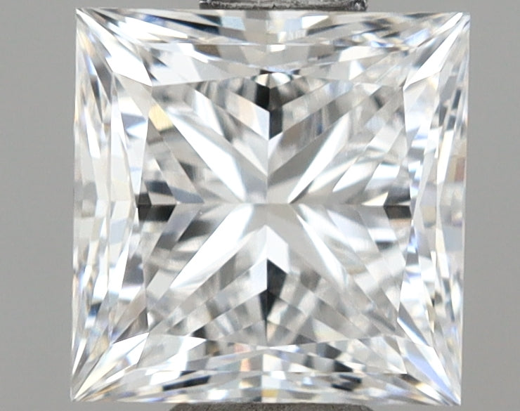 1.02 Carat Princess Shaped, Ideal Cut, D Color, VVS2 Clarity, IGI Certified Lab Grown Diamond