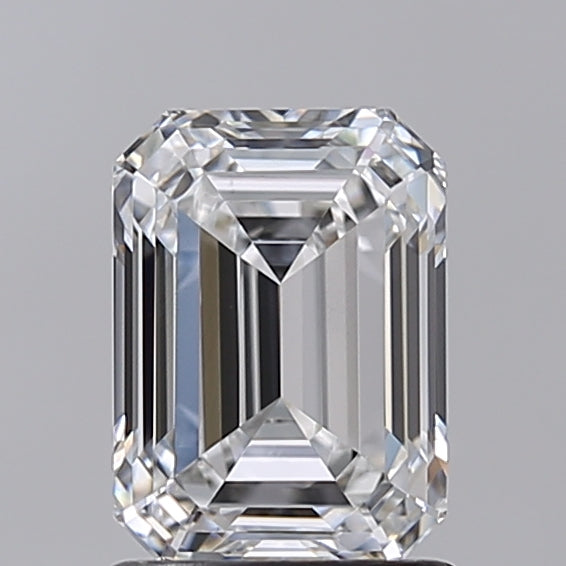 1.46 Carat Emerald Shaped, Ideal Cut, E Color, VVS2 Clarity, IGI Certified Lab Grown Diamond