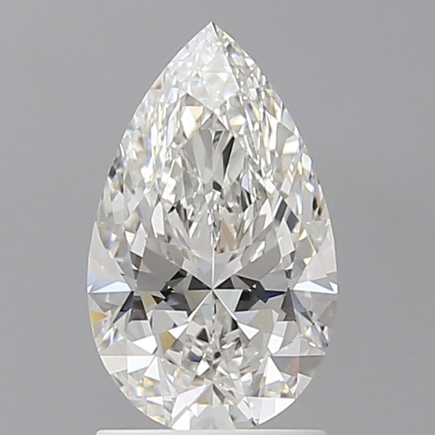 1.58 Carat Pear Shaped, Ideal Cut, F Color, VVS2 Clarity, IGI Certified Lab Grown Diamond