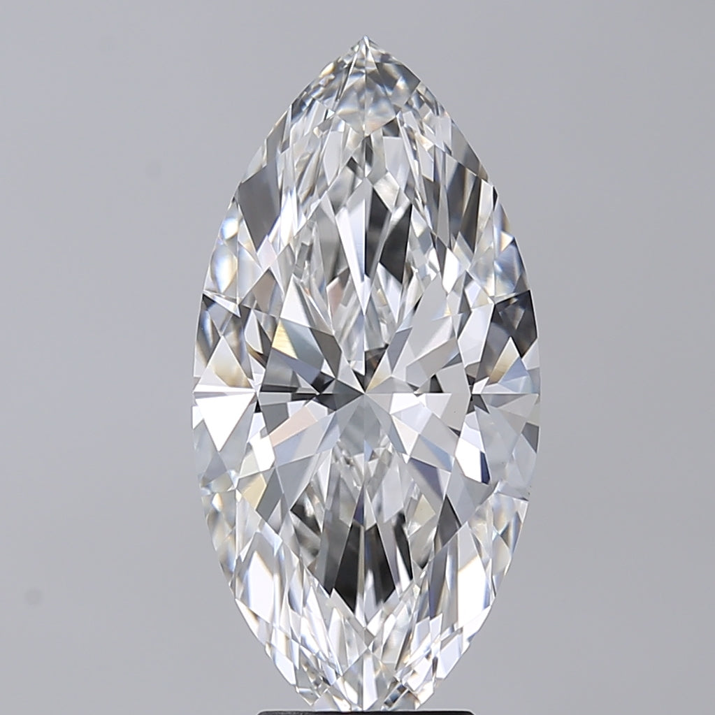 5.01 Carat Marquise Shaped, Excellent Cut, F Color, VVS2 Clarity, IGI Certified Lab Grown Diamond