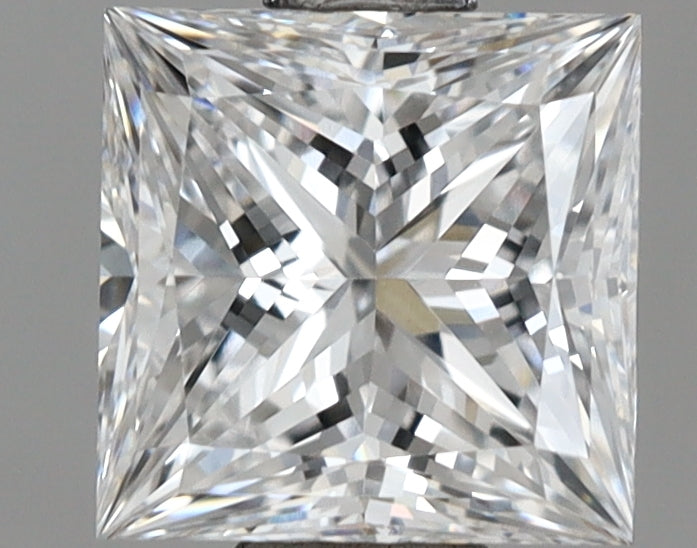 1.06 Carat Princess Shaped, Ideal Cut, D Color, VVS2 Clarity, IGI Certified Lab Grown Diamond