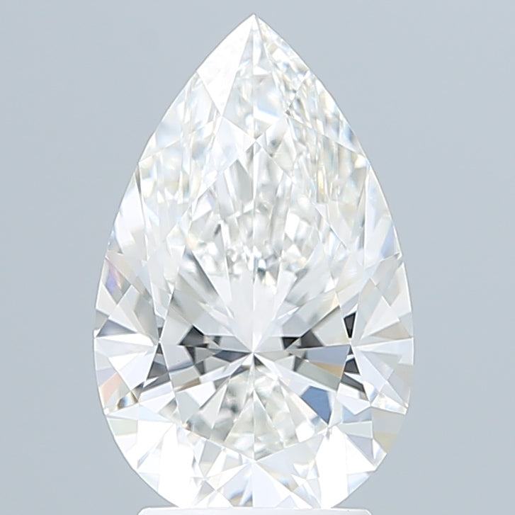 3.10 Carat Pear Shaped, Excellent Cut, F Color, VS1 Clarity, IGI Certified Lab Grown Diamond