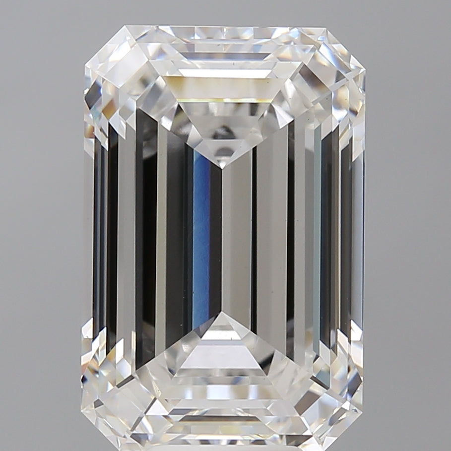 10.08 Carat Emerald Shaped, Ideal Cut, F Color, VS1 Clarity, IGI Certified Lab Grown Diamond