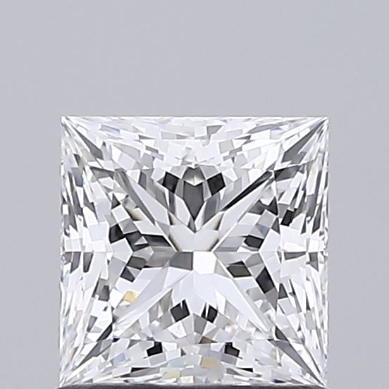 1.07 Carat Princess Shaped, Ideal Cut, D Color, VVS1 Clarity, IGI Certified Lab Grown Diamond