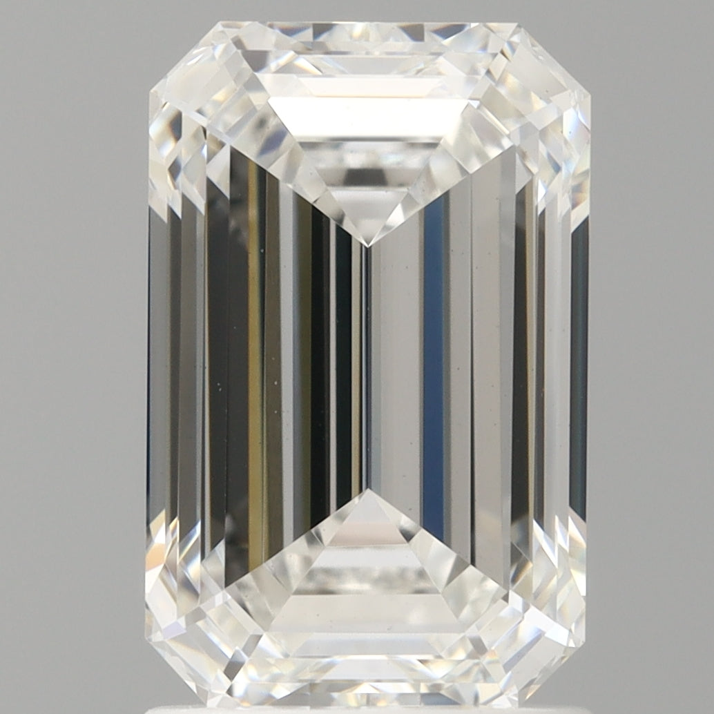 2.04 Carat Emerald Shaped, Ideal Cut, E Color, VVS2 Clarity, IGI Certified Lab Grown Diamond